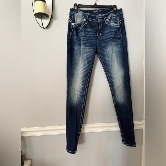 Miss Me Dark Blue Skinny Jeans - Picture 1 of 5